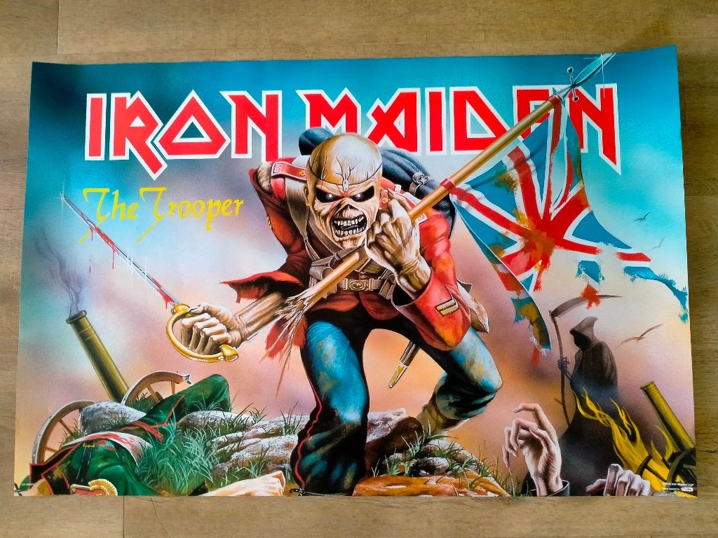 Iron Maiden the Trooper 2010 metal muziek rock poster RARE, Verzamelen, Verzenden, Zo goed als nieuw, Poster, Artwork of Schilderij