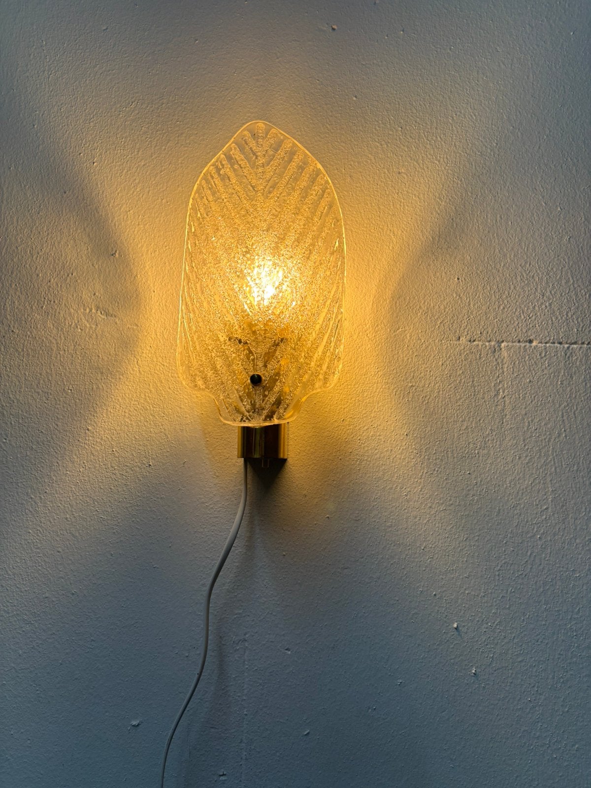 Vintage ijsglas wandlamp Kaiser Leuchten jaren 60, Ophalen of Verzenden, Gebruikt