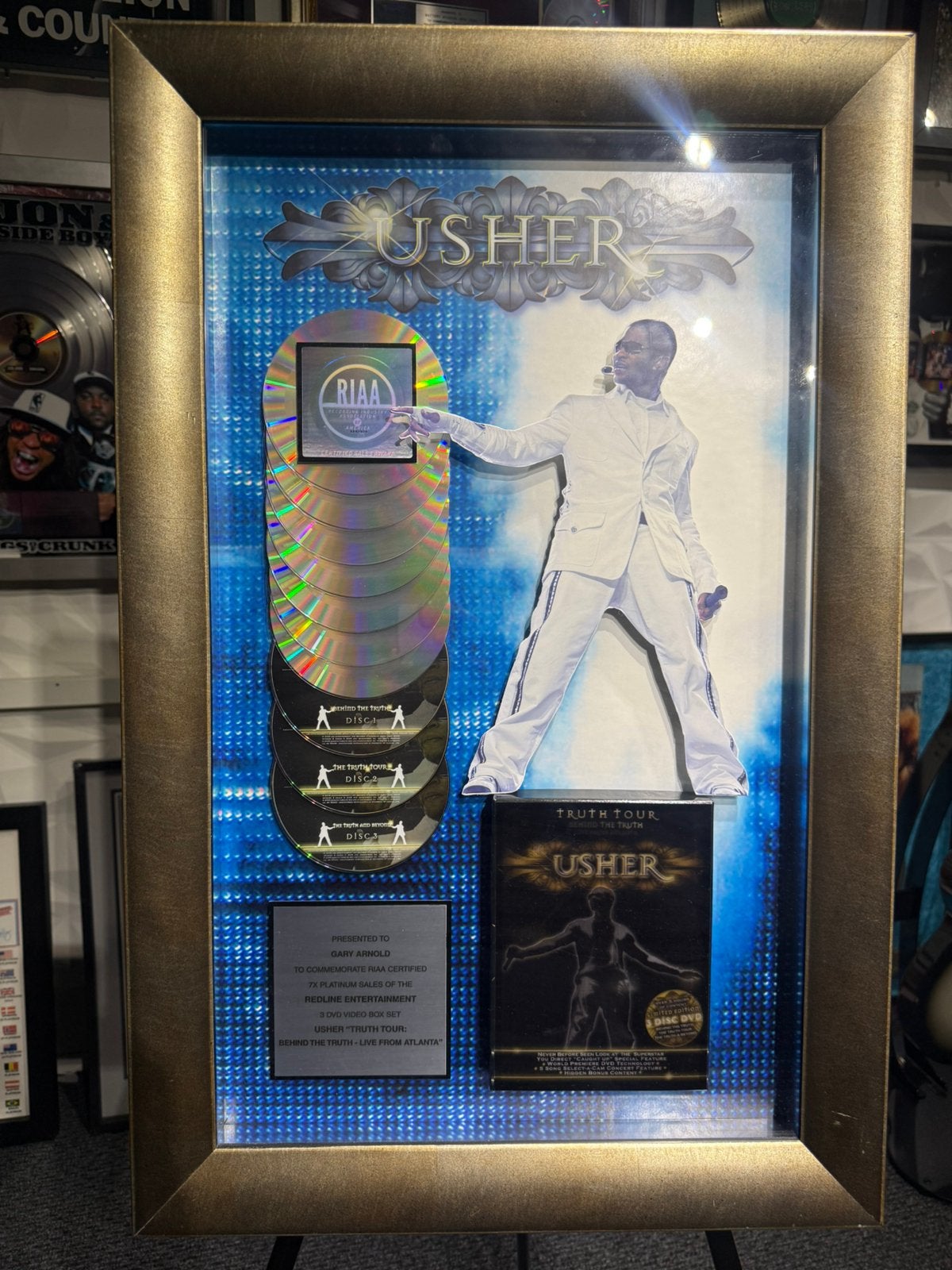Usher 7x RIAA Platina Muziek Video Award (Groot), Ophalen of Verzenden, Zo goed als nieuw, Overige typen