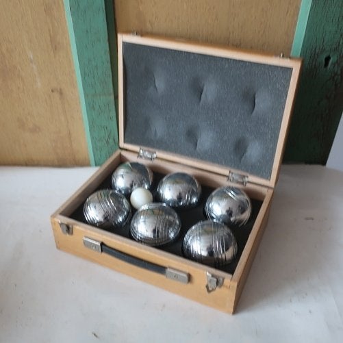 Petanque ballen jeu de boules 2x3 stuks in koffer origineel, Ophalen of Verzenden