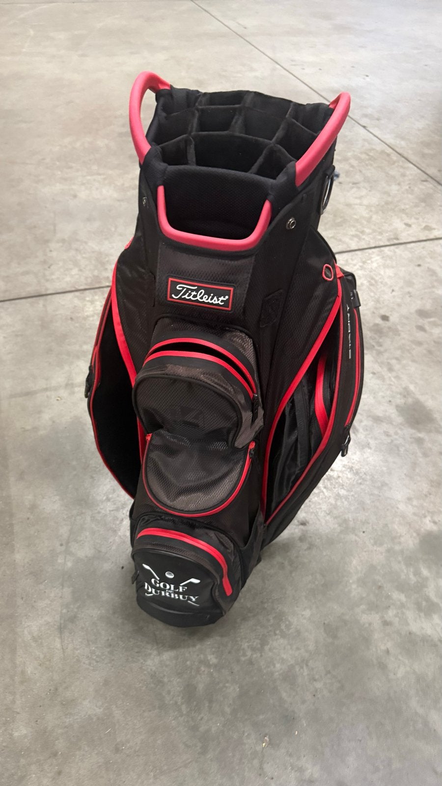 Titleist Cart 14 StaDry Golftas - Zwart/Rood, Sport en Fitness, Golf, Ophalen, Gebruikt, Tas, Overige merken