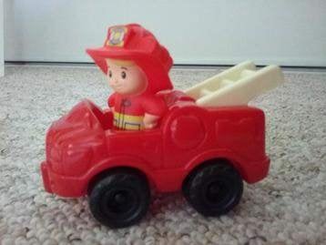 Little People Brandweerauto en Brandweerman, Ophalen, Zo goed als nieuw, Auto of Voertuig