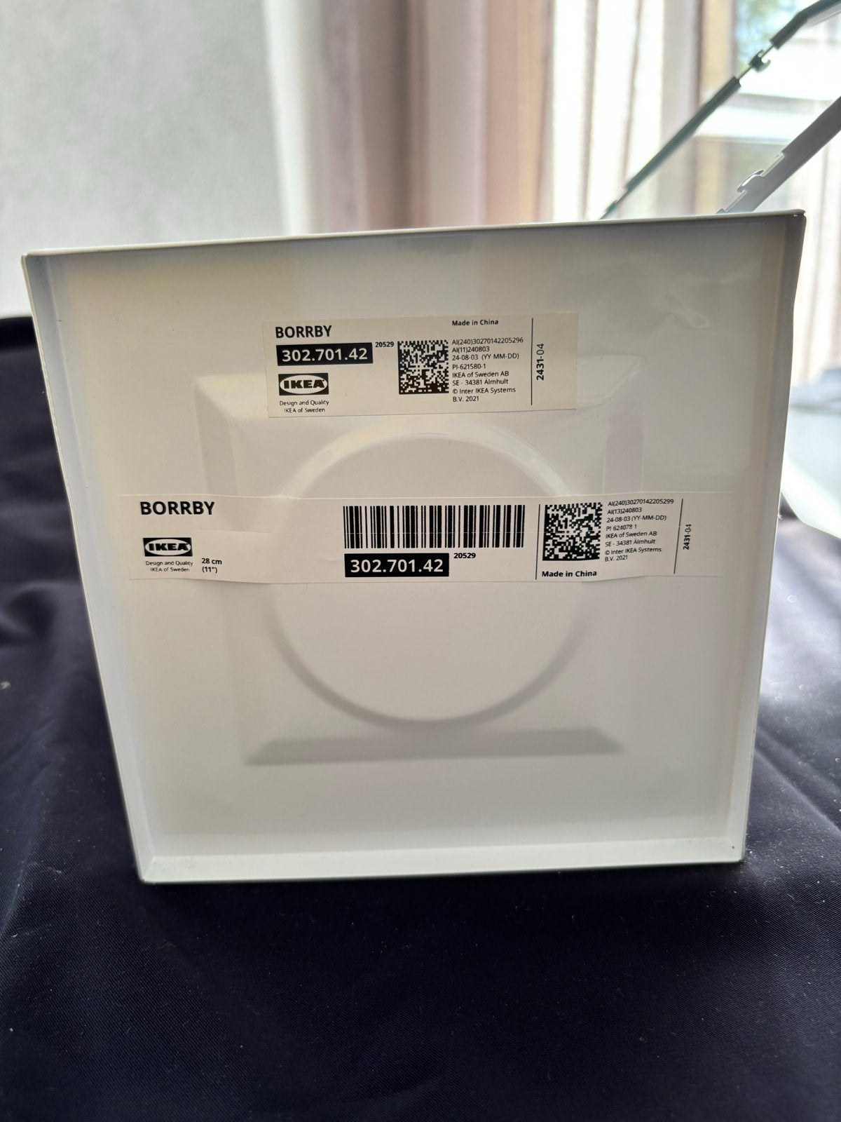 IKEA Borrby Lantaarn Wit - 28 cm, Ophalen, Lantaarn, Wit, IKEA