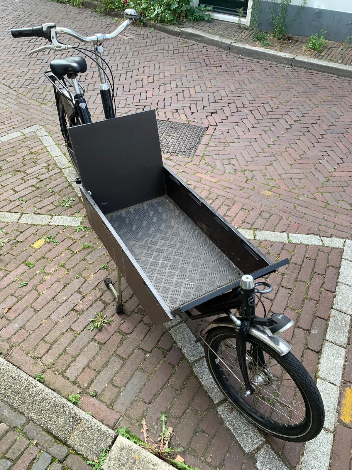 Mooie solide bakfiets (niet electrisch), Fietsen en Brommers, Fietsen | Bakfietsen, Terugtraprem, Gebruikt, Elektrisch, 2 kinderen
