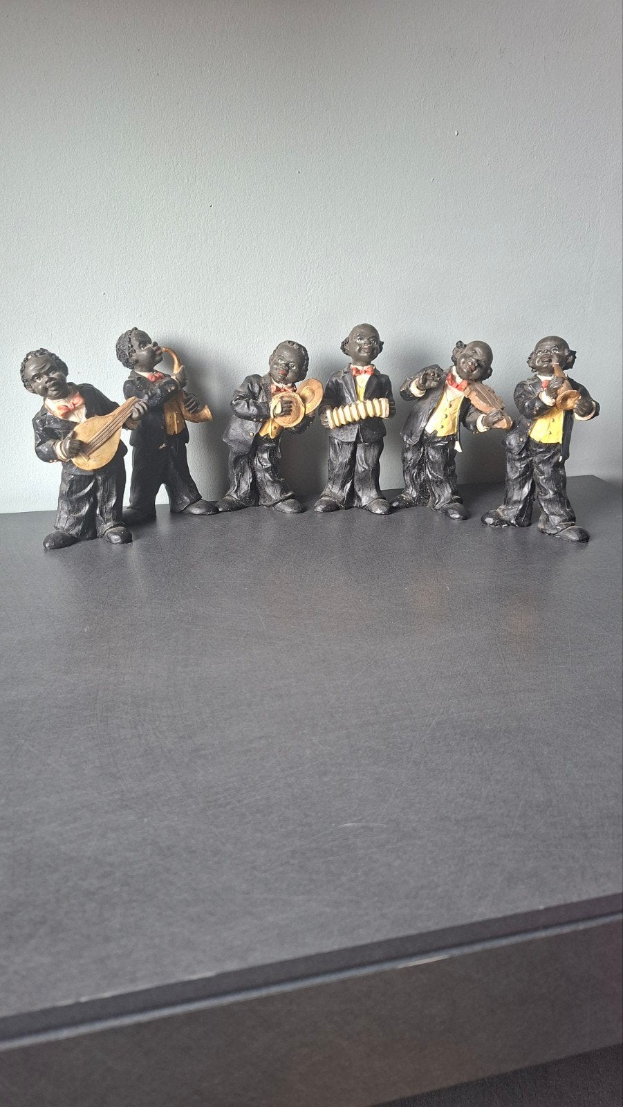 Vintage Beeldjes Jazzband Muzikanten - Set van 6, Verzamelen, Ophalen, Gebruikt