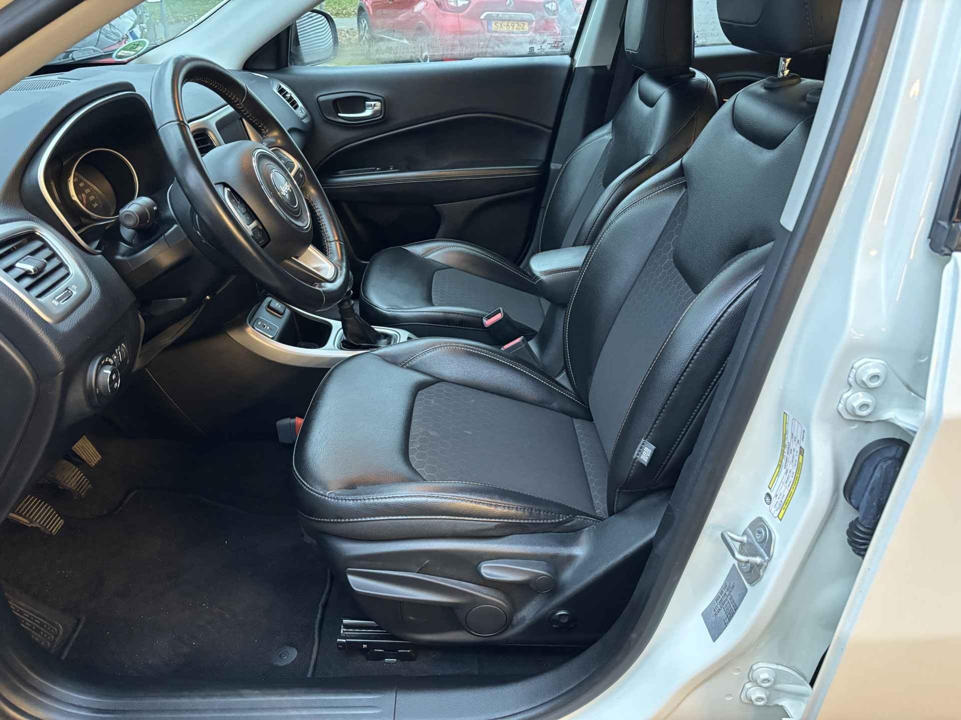 Jeep Compass 1.4 MultiAir Longitude [ Fm navi, camera, leer,, Auto's, Voorwielaandrijving, 450 kg, Gebruikt, Euro 6