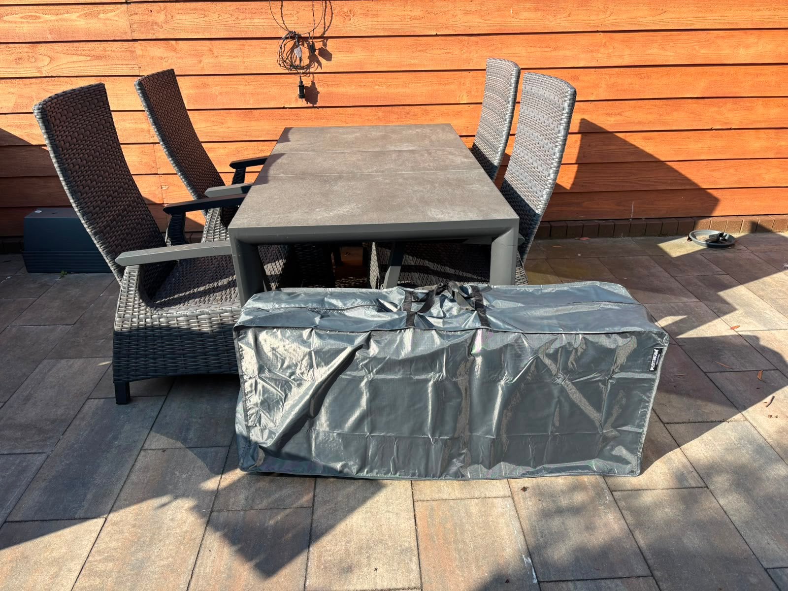 Wicker tuinset, Ophalen, Zo goed als nieuw, Wicker