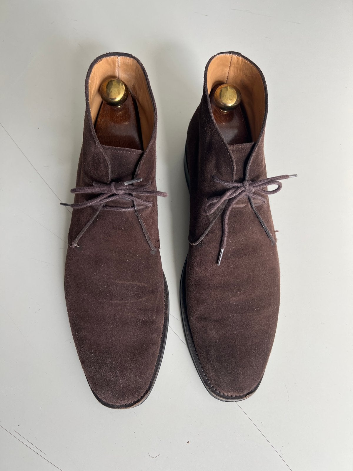 Donkerbruine suède desert boots - Society Shop, Bruin, Ophalen of Verzenden, Zo goed als nieuw, The Society Shop