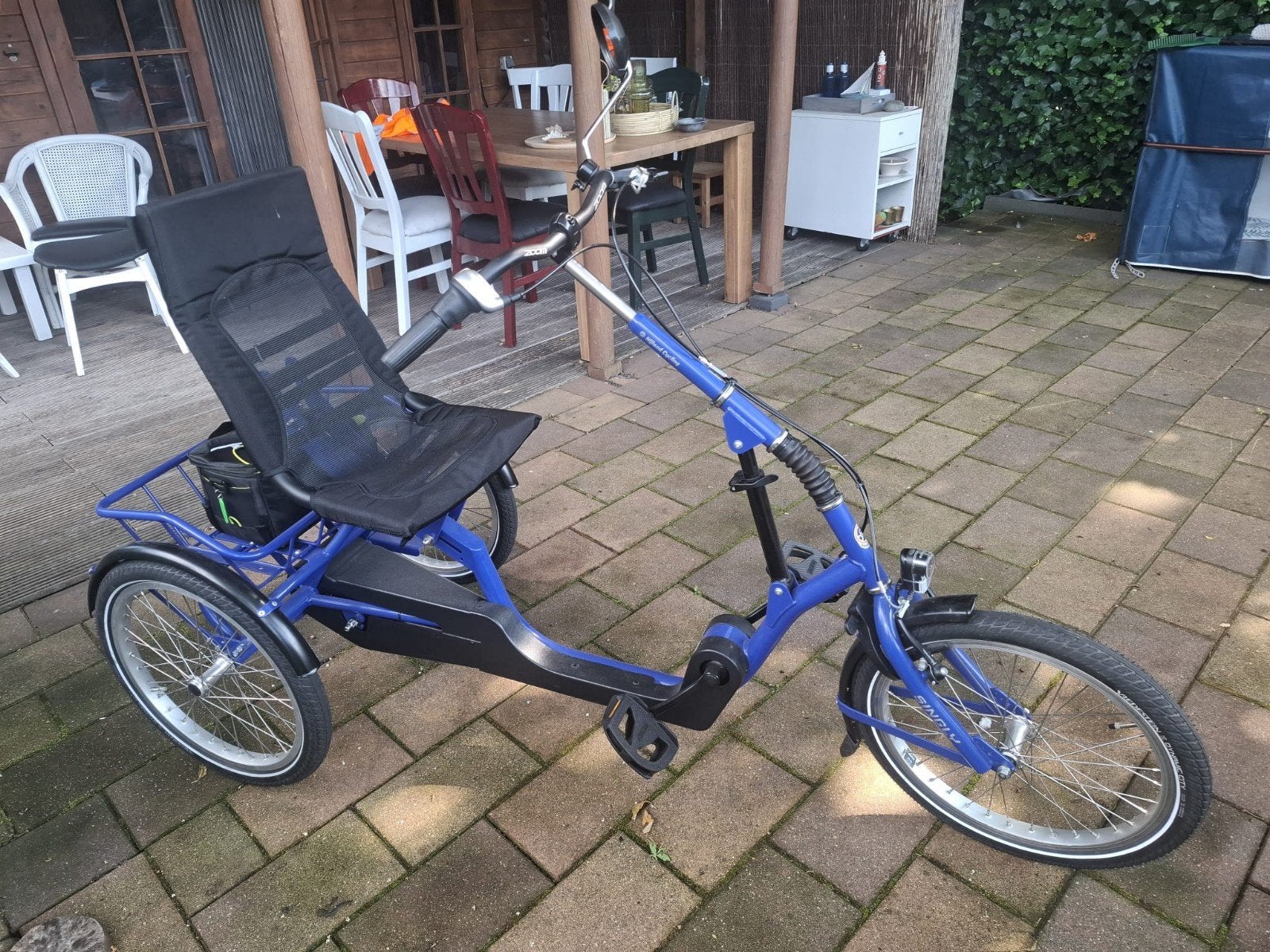 Singly mat blauw comfort driewielfiets, Ophalen, Zo goed als nieuw, Terugtraprem, Singly Comfort