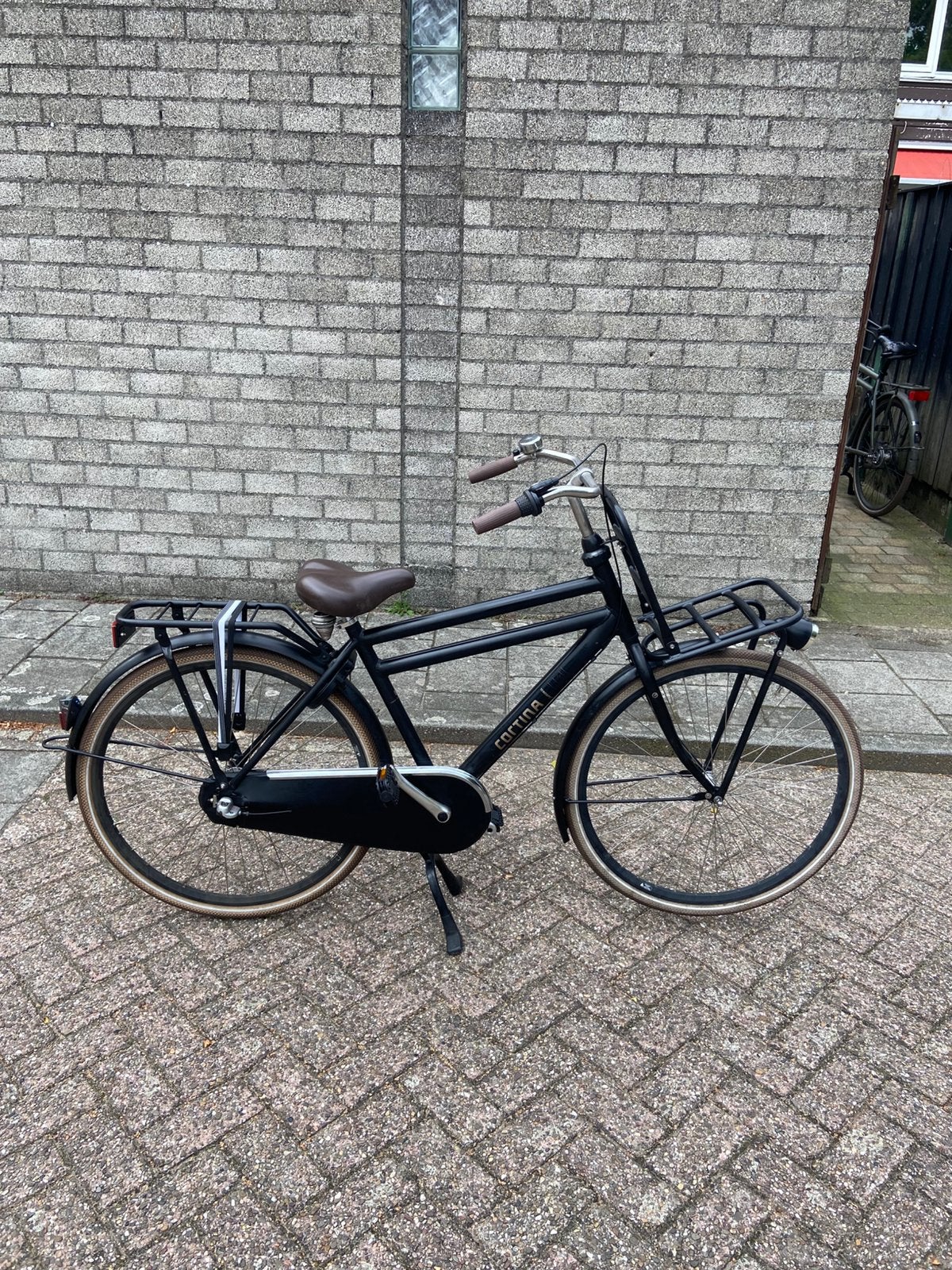 Herenfiets Cortina U4 Transporter, Terugtraprem, Gebruikt, Versnellingen, 49 tot 53 cm