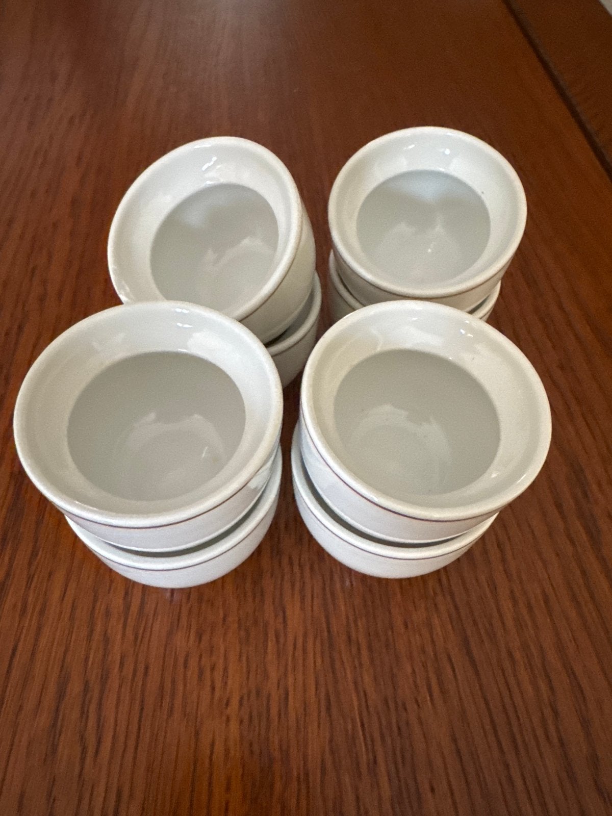 Arzberg vintage eierdopjes - 8 stuks met gouden rand, Ophalen