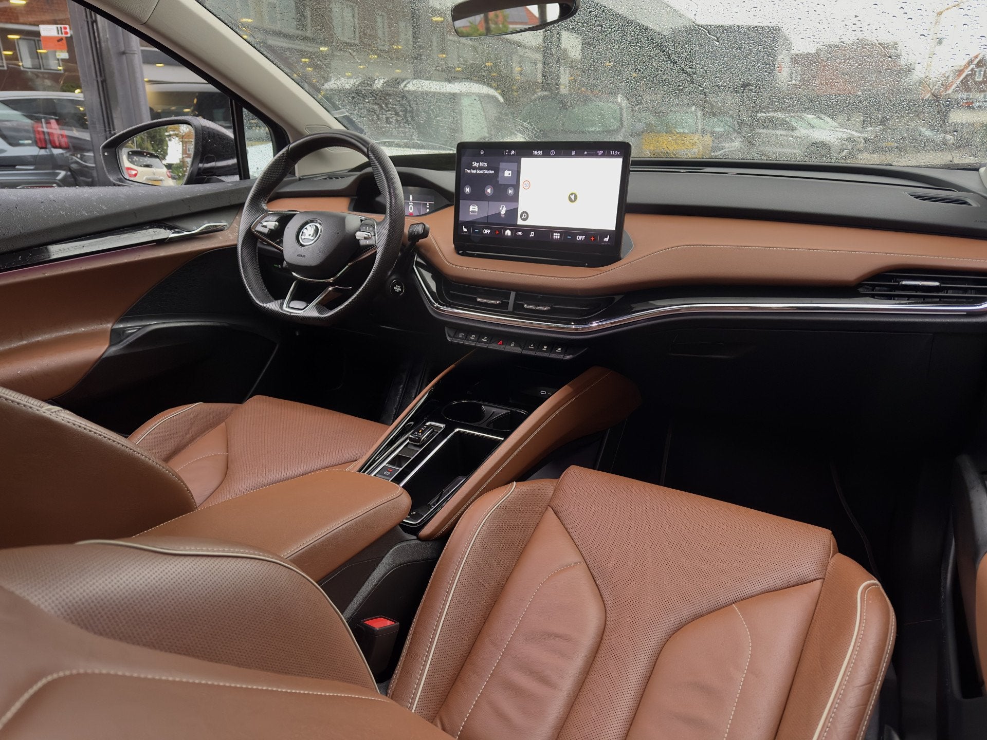 Skoda Enyaq iV 80 89,8% SOH PANODAK LEDER NAVI CAMERA-360 DI, Auto's, Automaat, Dealer onderhouden, Achterwielaandrijving, Gebruikt