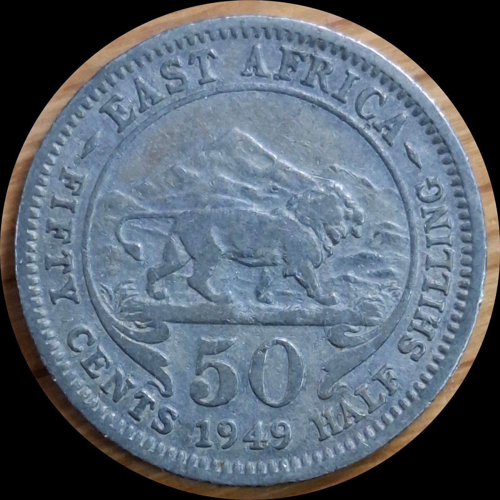 47# Brits Oost Afrika 50 Cents 1949 km30, Ophalen of Verzenden, Overige landen