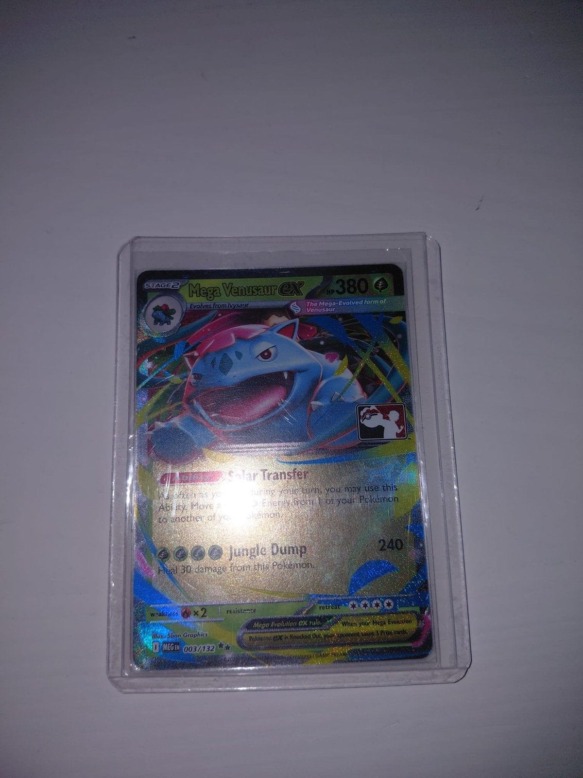 Mega Venusaur EX 003/132 Pokémon kaart - Nieuwstaat, Ophalen of Verzenden, Zo goed als nieuw, Losse kaart, Foil