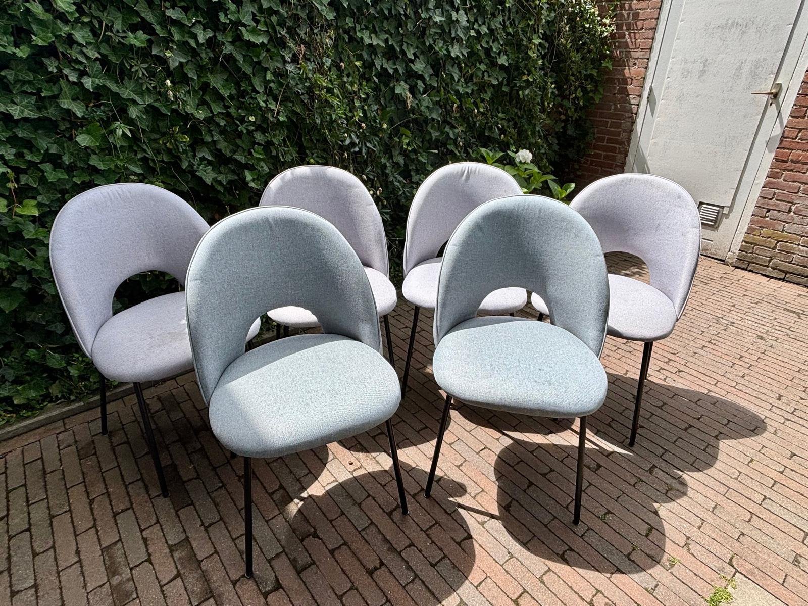 Eettafel Stoelen 6 stuks, Huis en Inrichting, Stoelen, Ophalen, Zo goed als nieuw, Vijf, Zes of meer stoelen, Stof