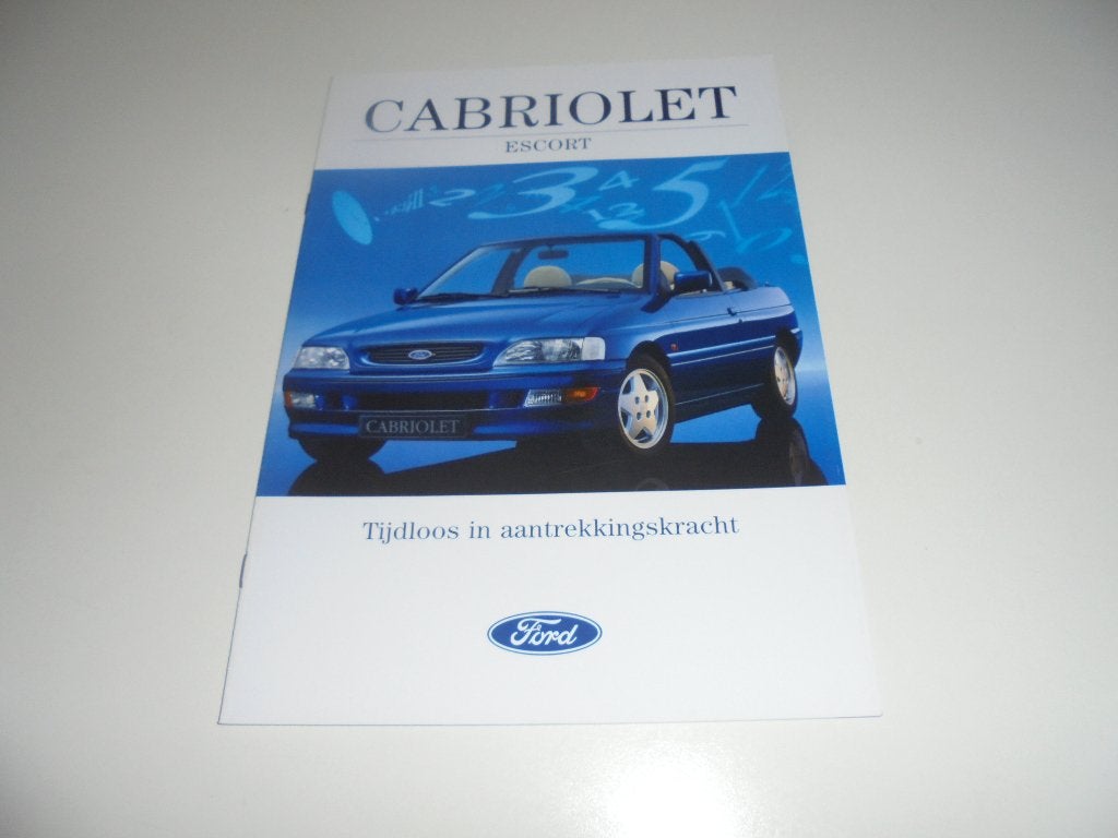 brochure Ford Escort Cabriolet  1993, Ophalen of Verzenden, Nieuw, Ford