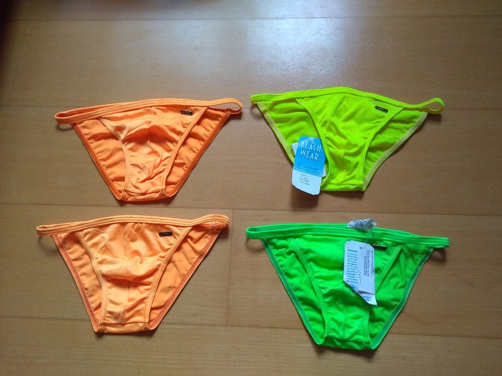 4 stuks Sporett zwemtanga tanga zwembroek kinky neon maat 3, Overige kleuren, Verzenden, Sporett, Zwemslip