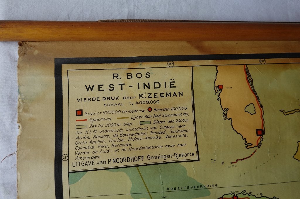 Rolkaart West-Indië, Landkaart, 1800 tot 2000, Ophalen, Gelezen