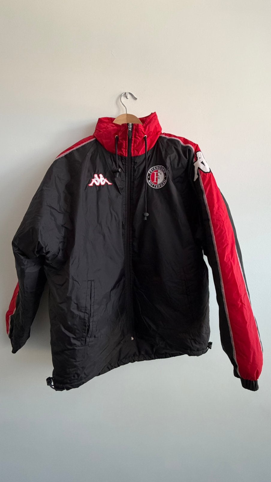 Originele Kappa Feyenoord Supportersvereniging Jas M Vintage, Ophalen of Verzenden, Zo goed als nieuw, Feyenoord, Overige typen