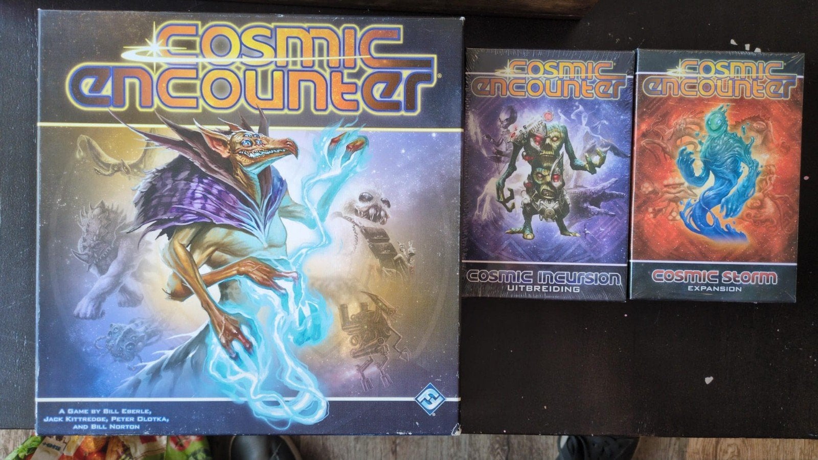 Cosmic Encounter 42nd Anniversary Edition + 2 uitbreidingen., Vijf spelers of meer, Ophalen of Verzenden, Zo goed als nieuw, Fantasy Flight Games