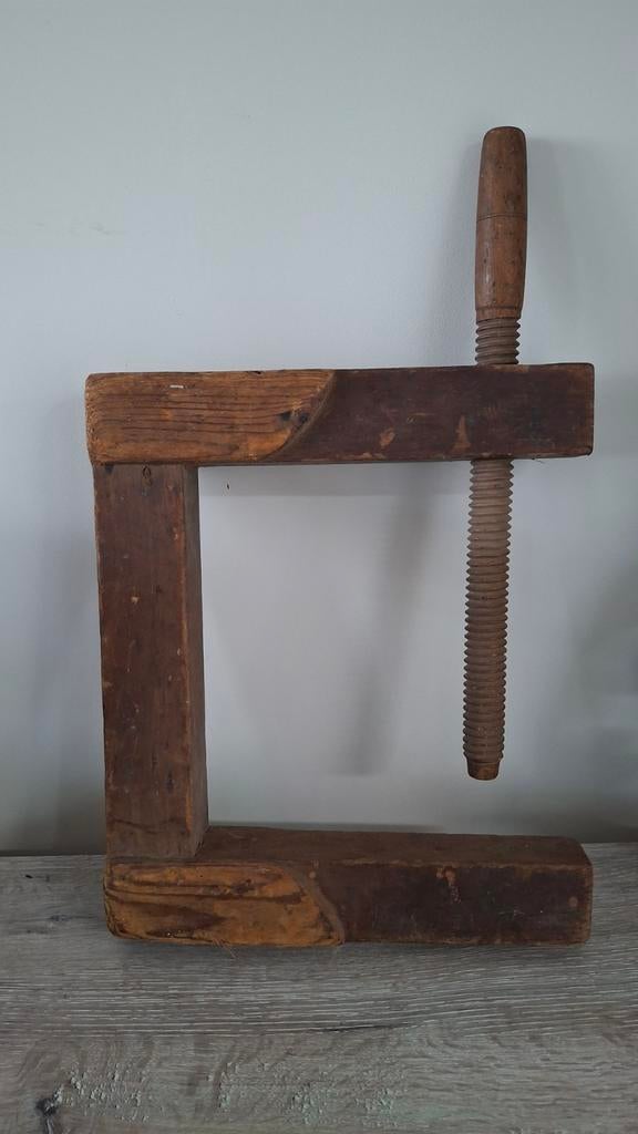 Vintage houten lijmklem - 38cm hoog, 32cm breed, Ophalen