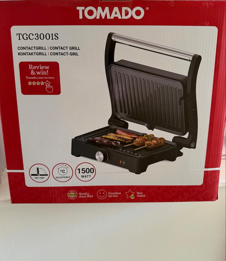 TOMADO TGC3001S Contactgrill - Nieuw in doos, Ophalen of Verzenden, Nieuw