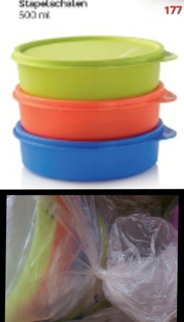Tupperware Stapelschalen (3 stuks) 500 ml (+ bundel kado), Huis en Inrichting, Overige kleuren, 500 ml, Nieuw, Ophalen of Verzenden