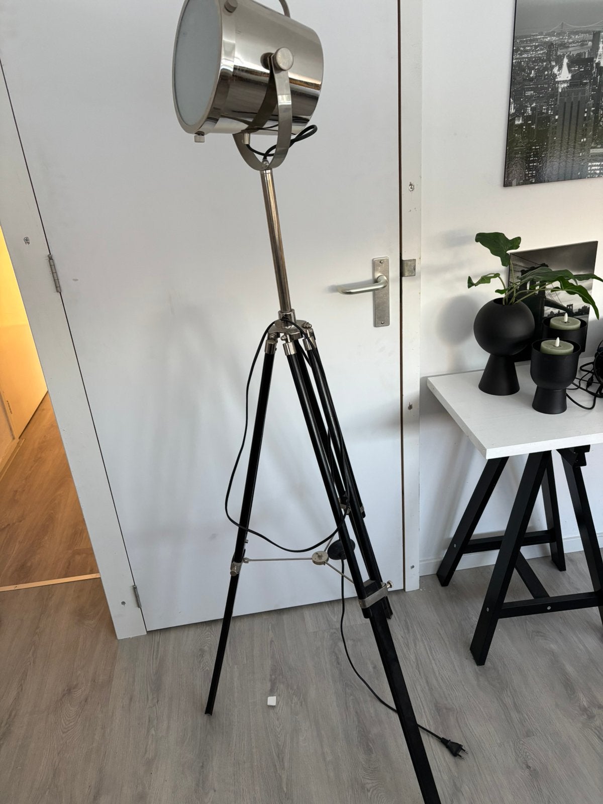 Statief lamp met e 27 fitting te gebruiken met led lamp, Ophalen, Zo goed als nieuw, 150 tot 200 cm