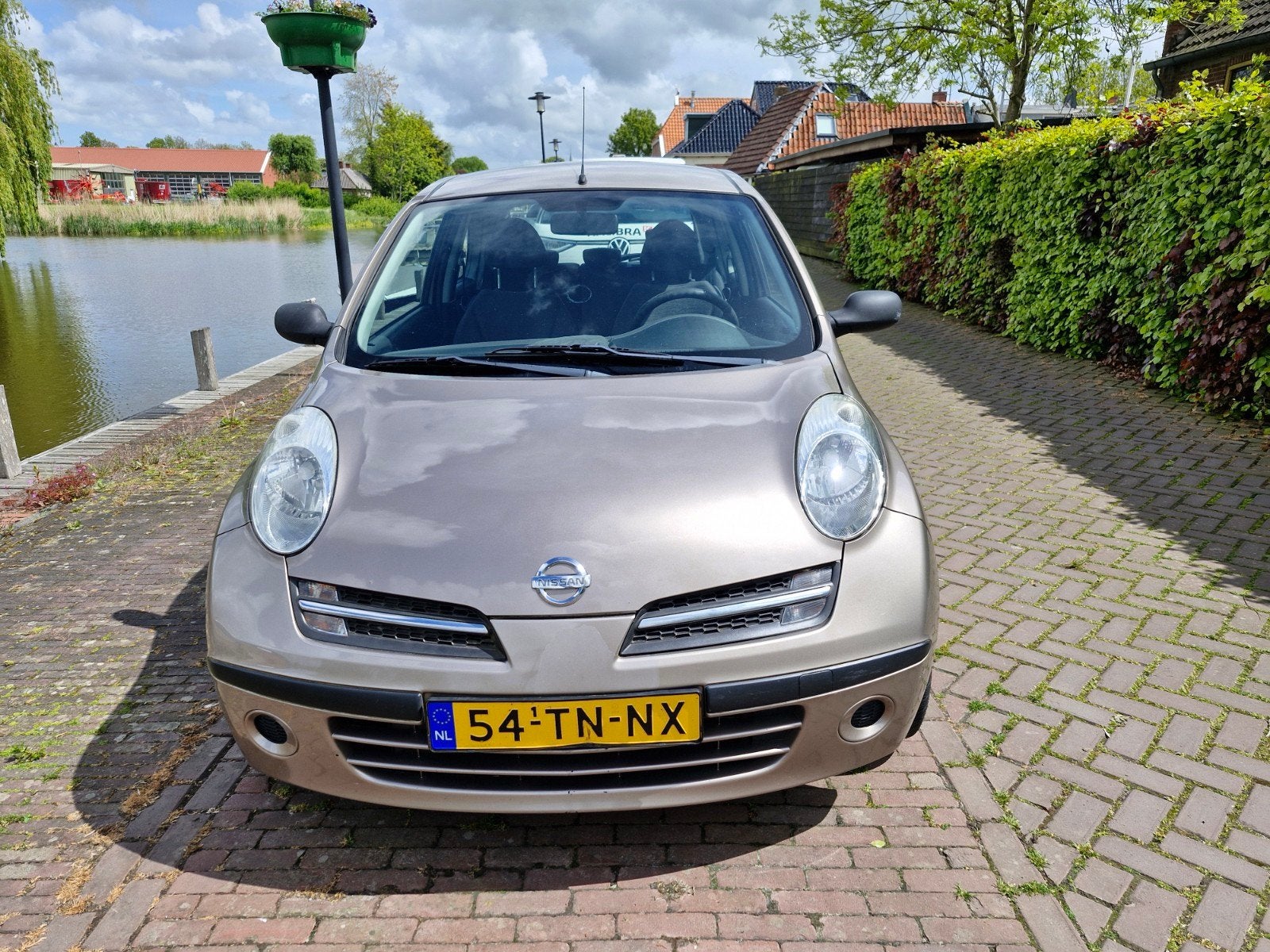 Nissan Micra, automaat, LPG, 40 €/maand, 4 cilinders, Bruin, Origineel Nederlands