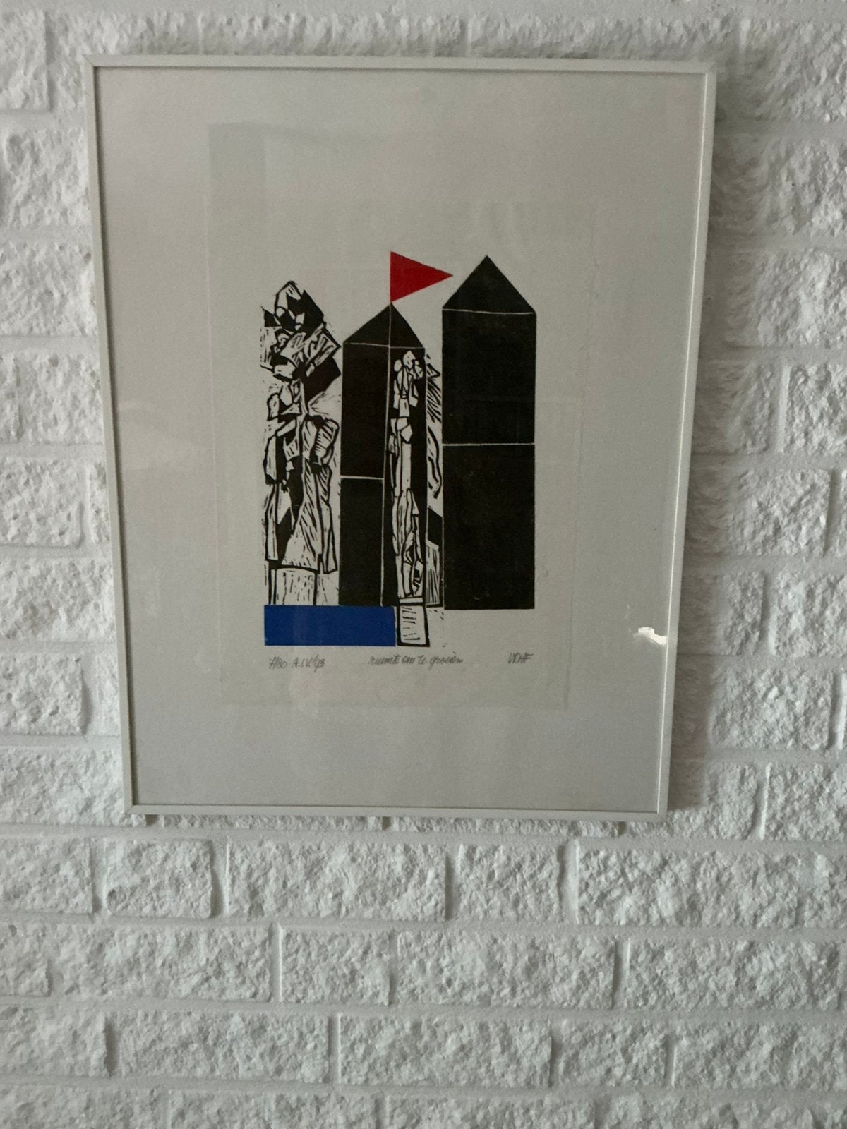Ruimte om te groeien, Ingelijst, 1950 - 1999, Overige technieken, 67 cm