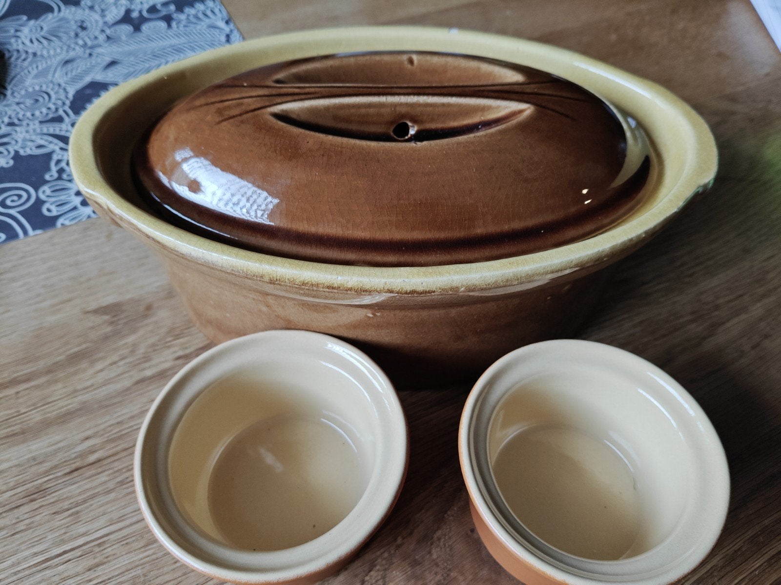 Vintage La Borne Guichard Terrine met 2 schaaltjes, Ophalen of Verzenden