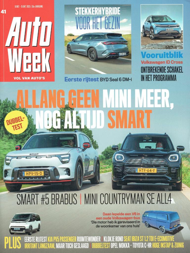 Autoweek 2025 nr. 41 (oa. Mini Countryman & Smart #5 Brabus), Boeken, Auto's | Folders en Tijdschriften, Gelezen, Algemeen, Verzenden