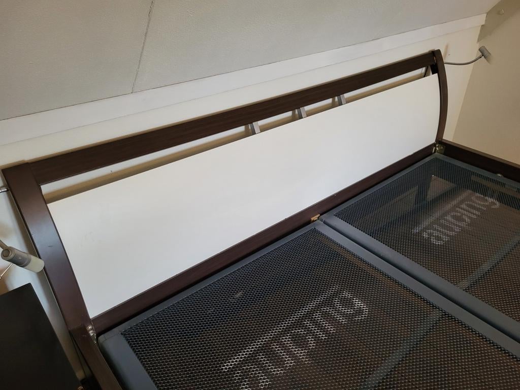 Tweepersoons bed 180 x 2.20 + 2 Auping bedbodems & matrassen, Ophalen, Gebruikt, Tweepersoons, 180 cm