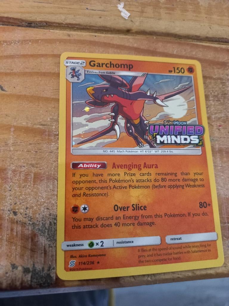 Garchomp holo stamp, Ophalen of Verzenden, Zo goed als nieuw, Losse kaart, Foil
