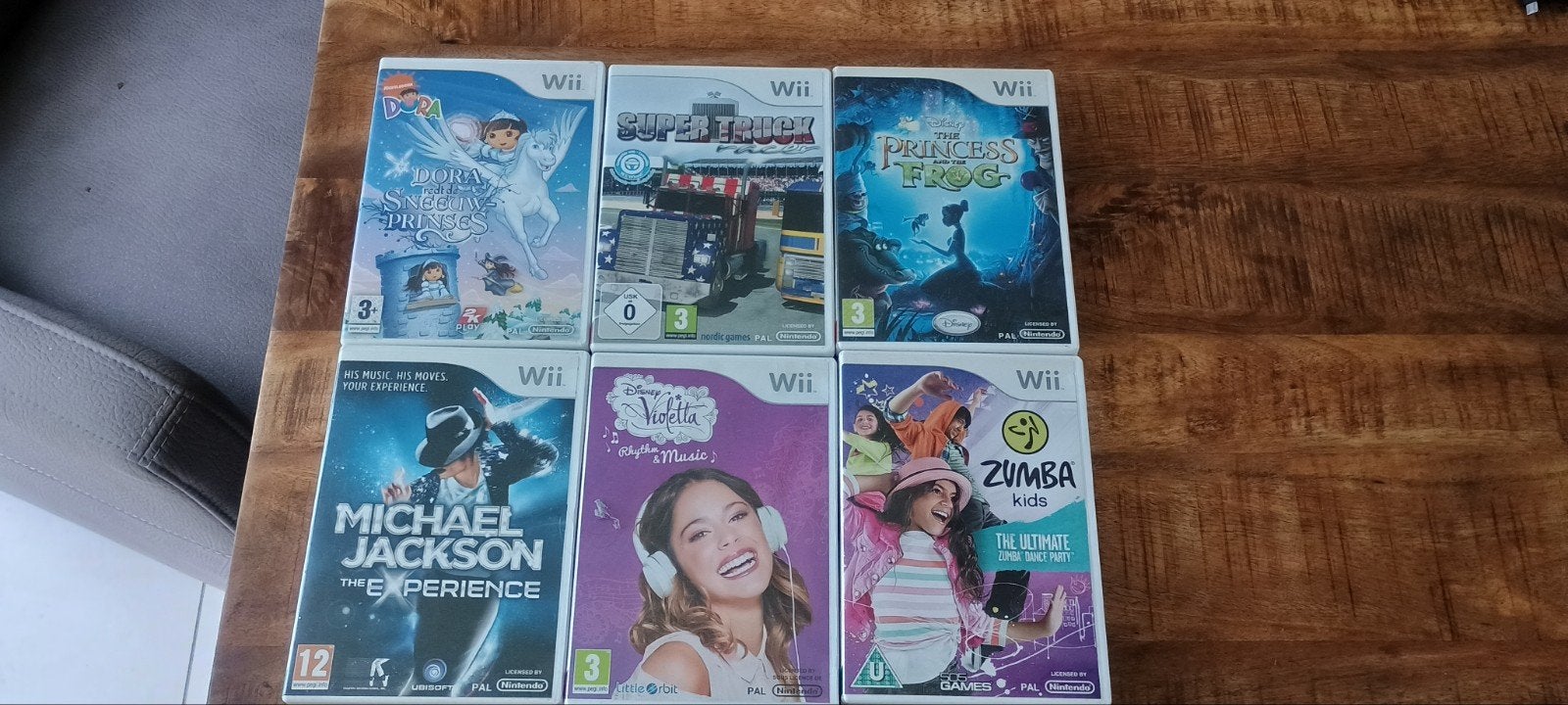 Wii games: Michael Jackson, Super Mario, Disney Princess, Spelcomputers en Games, Ophalen, Gebruikt, Overige genres, 1 speler