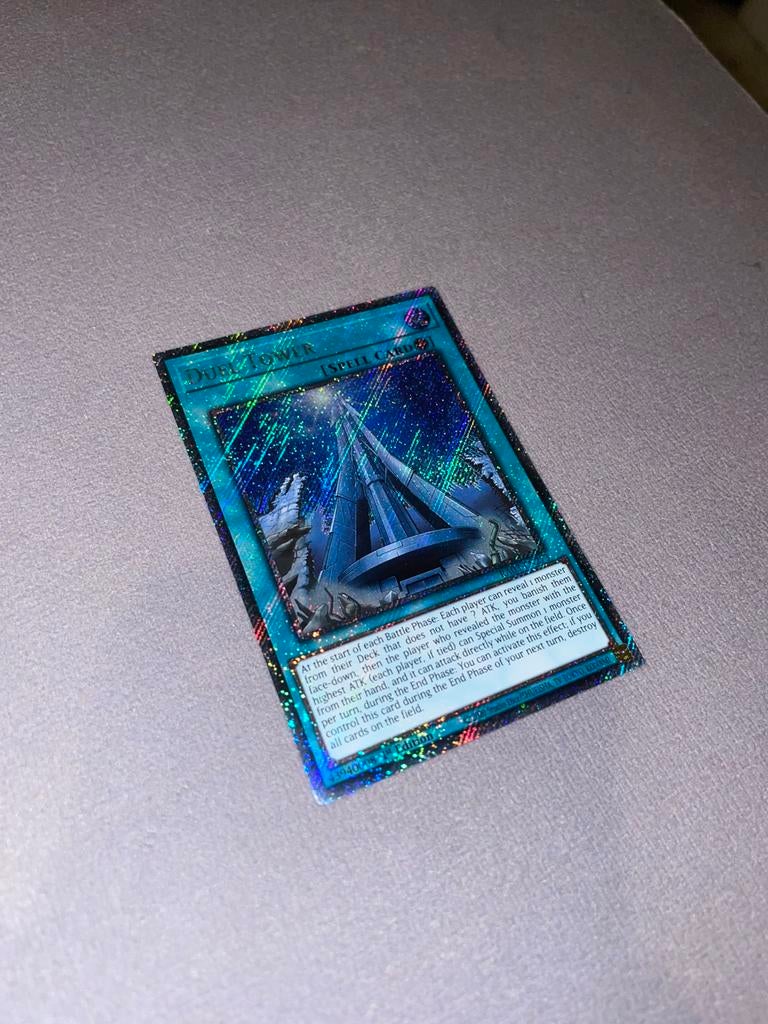 Yu-Gi-Oh! Duel tower 1st ed - QS Secret Rare mint, Ophalen of Verzenden, Nieuw, Losse kaart, Foil