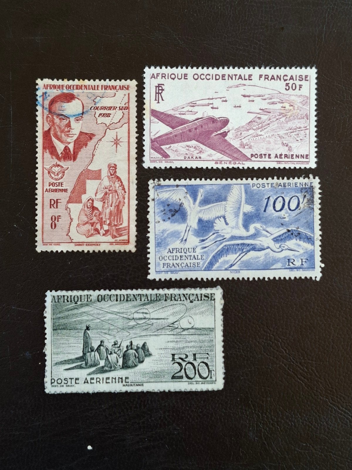 Frans West Afrika Mi 53 - 56. Luchtpost, Ophalen of Verzenden, Overige landen