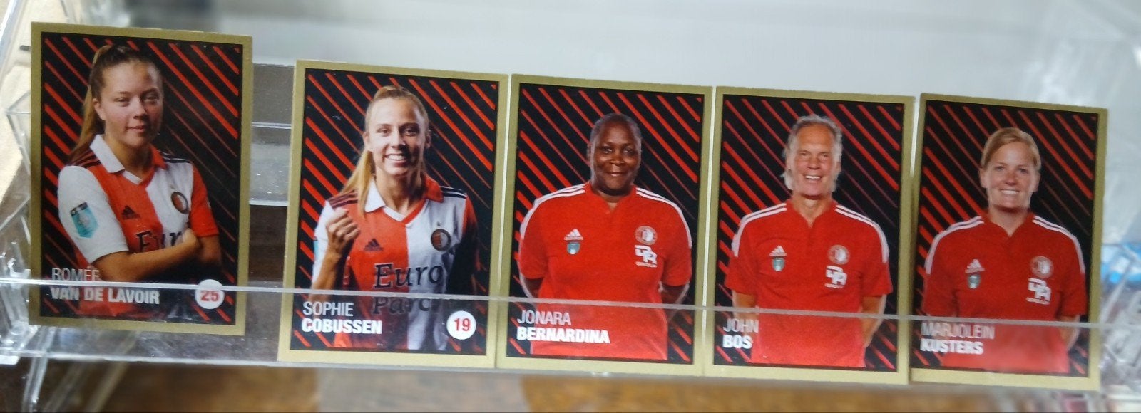 Feyenoord Vrouwen en Heren Voetbalplaatjes Collectie, Ophalen of Verzenden, Zo goed als nieuw, Speelkaart(en)