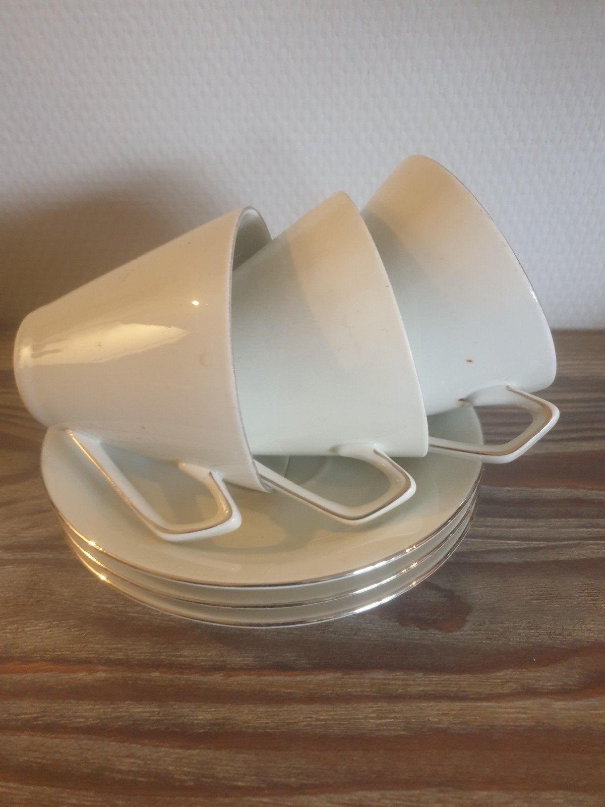 3 Vintage Chodziez kop en schotels - Made in Poland, Gebruikt, Overige merken, Vintage, Ophalen of Verzenden