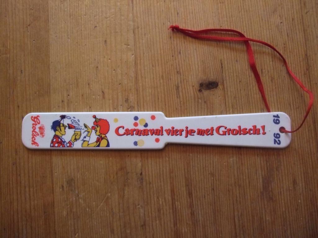 Grolsch spatel 1992 Carnaval vier je met Grolsch, Ophalen of Verzenden, Nieuw, Overige typen, Grolsch