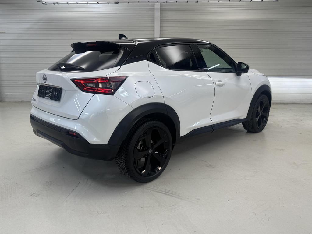 Nissan Juke 1.0 DIG-T Tekna Automaat / Lederen Bekleding / N, Euro 6, Leder en Stof, Wit, Bedrijf