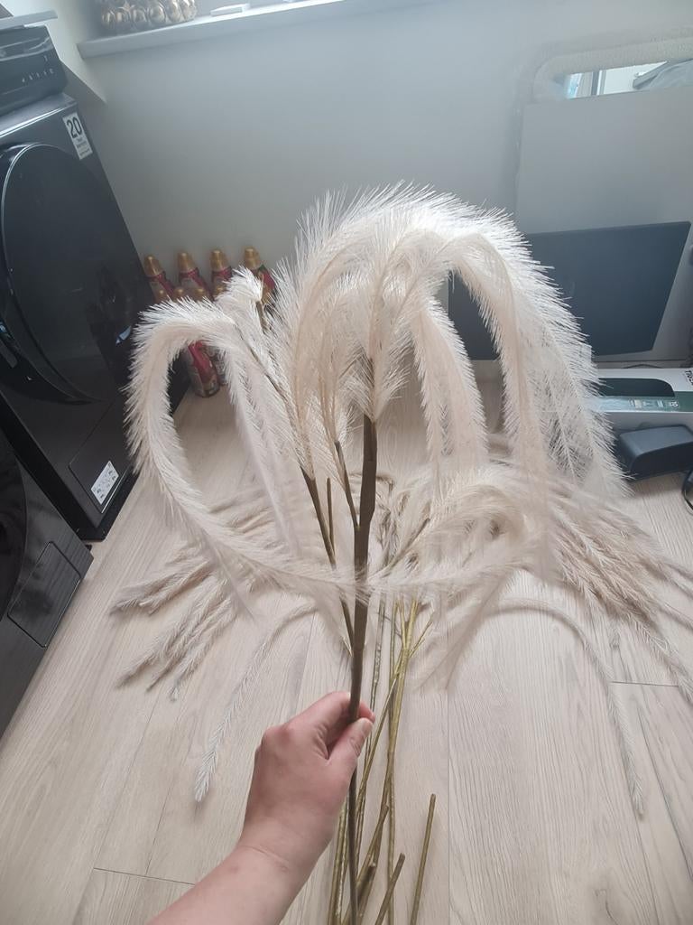 Beige hangende pluimen zijden, Ophalen of Verzenden, Nieuw