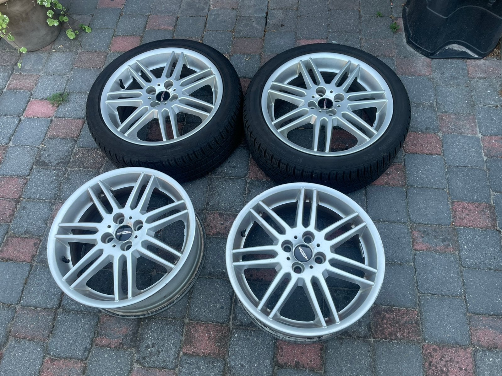 Originele 17 inch MINI Double Spoke (R99) velgen, Ophalen, Gebruikt, Velg(en), 17 inch