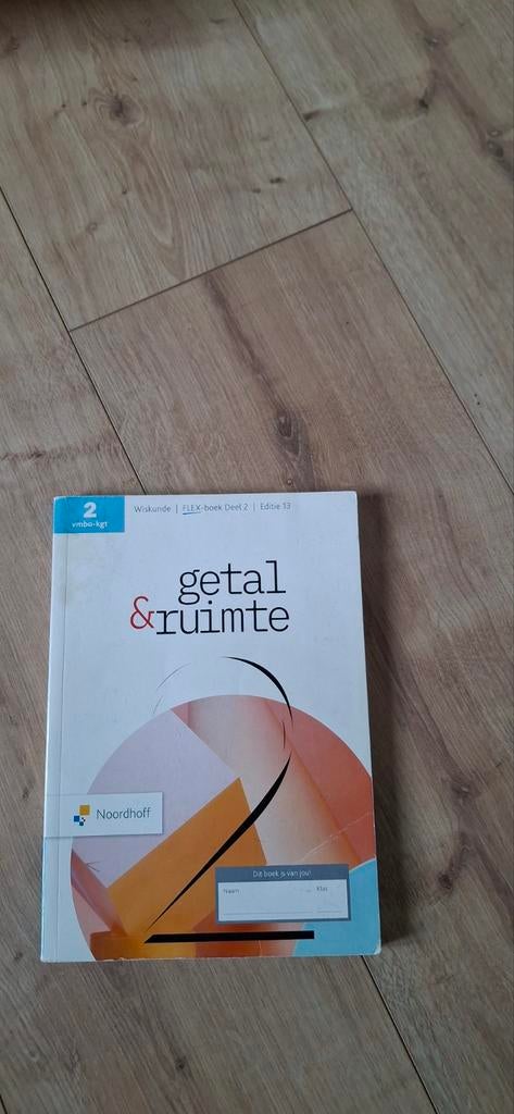 Getal & Ruimte 13e ed vmbo-kgt 2 FLEX leerboek deel 2, Ophalen of Verzenden, Zo goed als nieuw