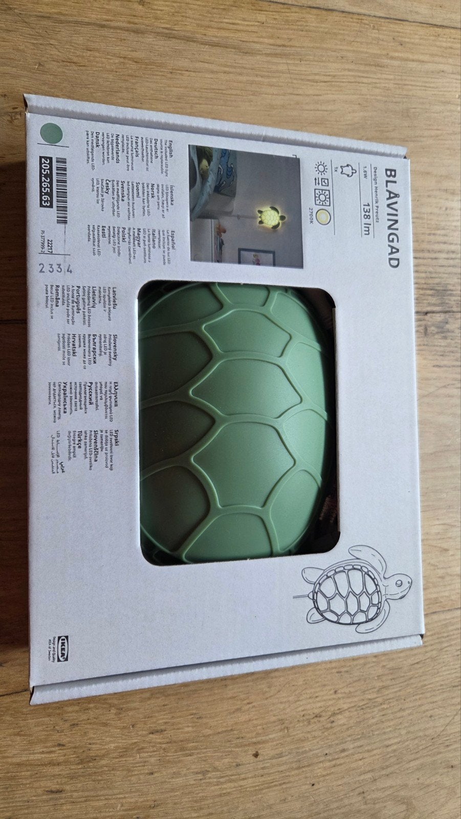 IKEA BLÅVINGAD LED wandlamp schildpad, Ophalen of Verzenden