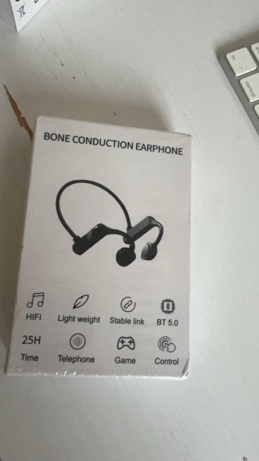 Bone Conduction Koptelefoon H1 - Draadloos & Lichtgewicht, Bluetooth, Bone conduction, Nieuw, Zwart