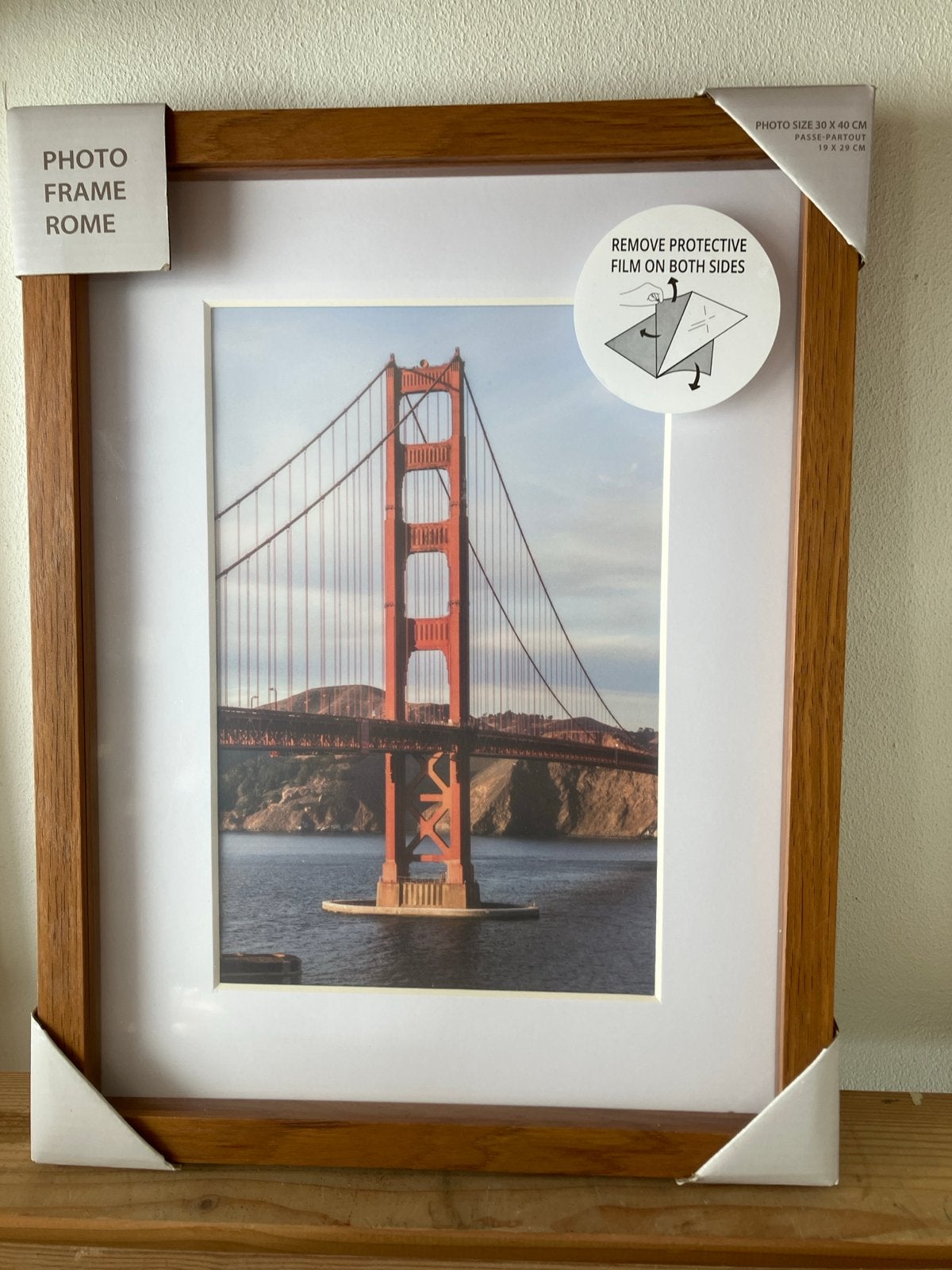 Nieuwe Fotolijst 30x40 cm met Passe-Partout, Huis en Inrichting, Woonaccessoires | Lijsten, Bruin, Nieuw, Ophalen of Verzenden
