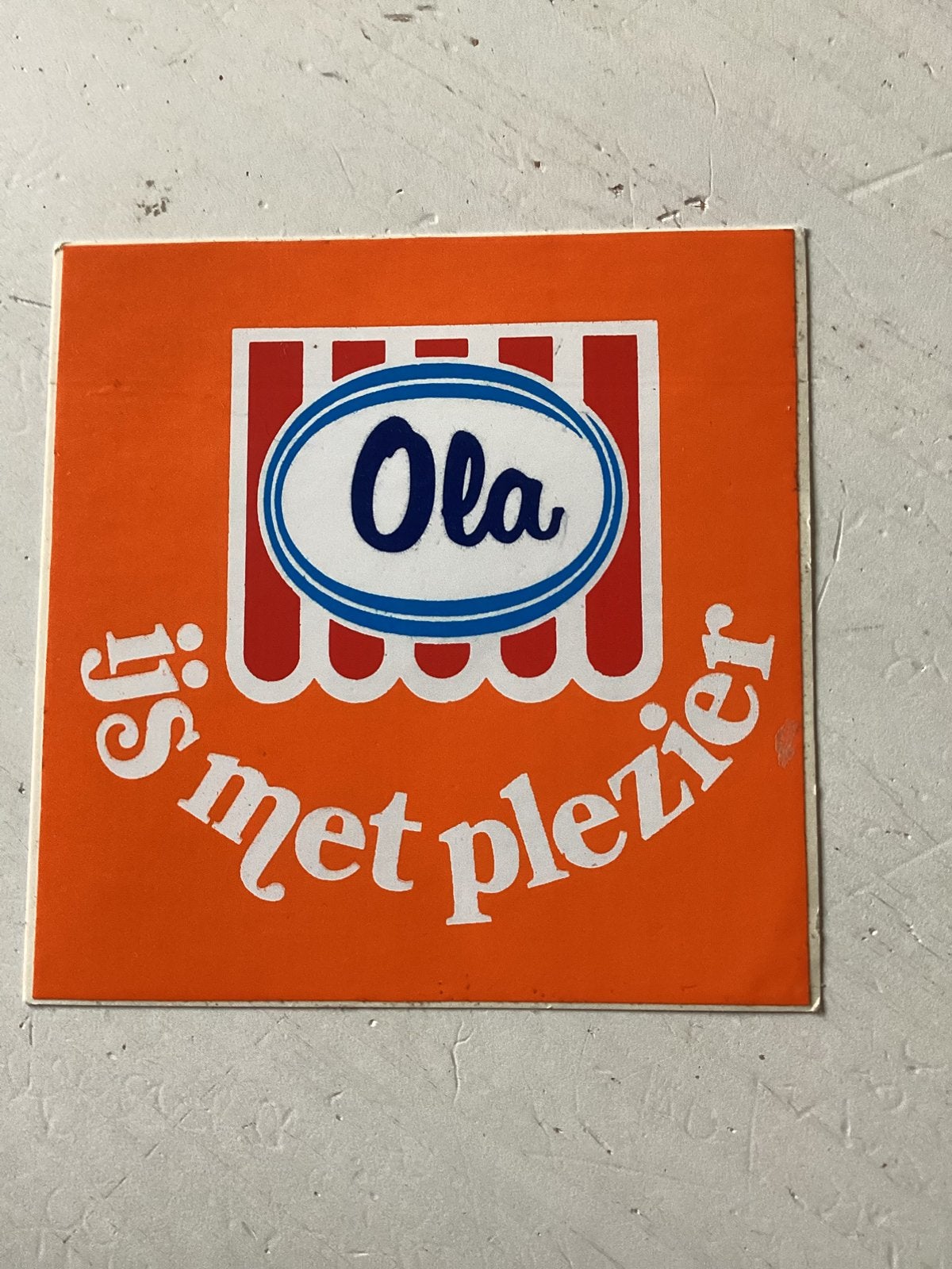 Sticker Ola ijs met plezier, Verzenden, Zo goed als nieuw, Merk