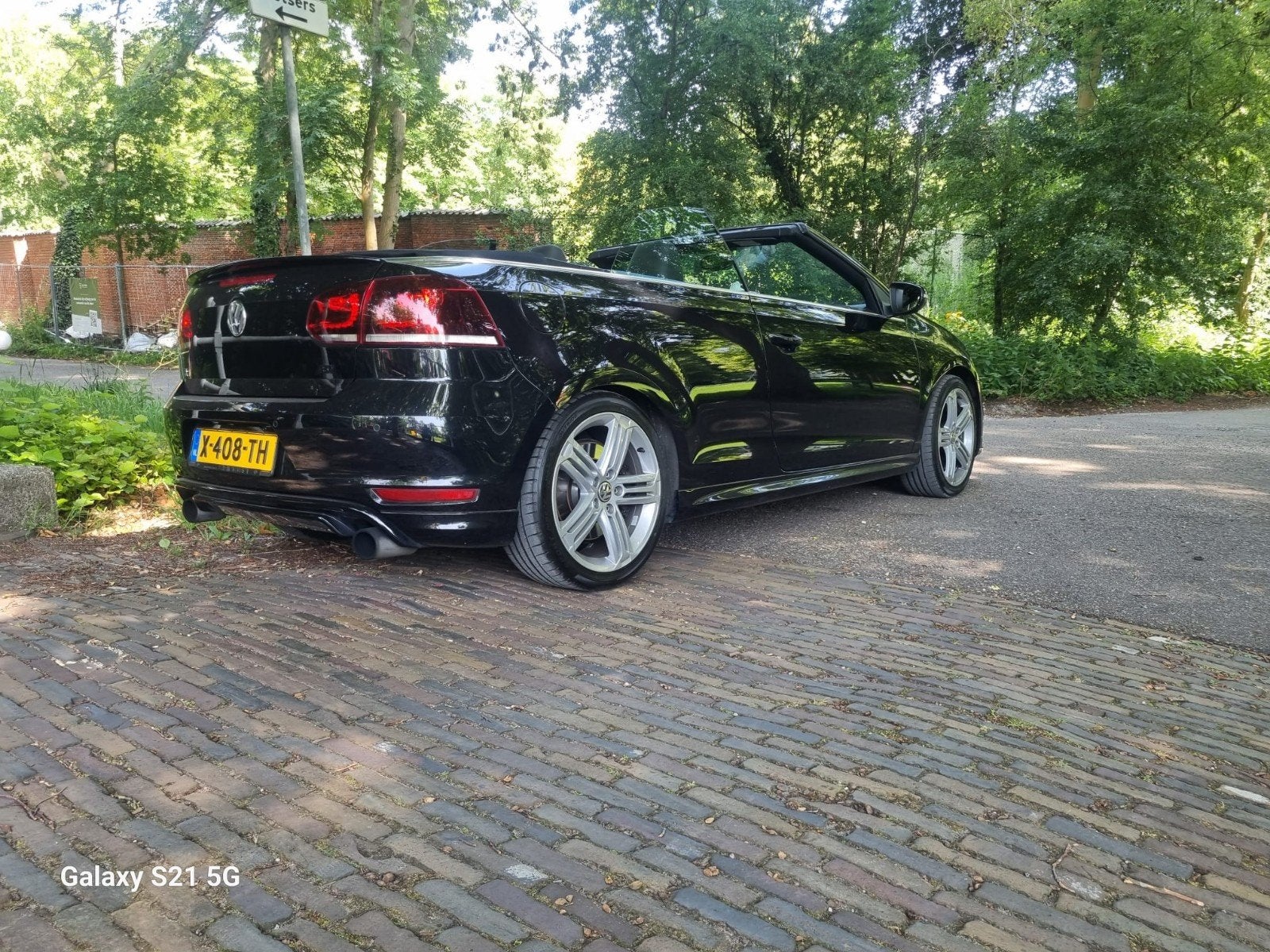 Volkswagen Golf R Cabriolet orginele zeldzame ABT, Auto's, Dealer onderhouden, Zwart, 4 stoelen, Zwart