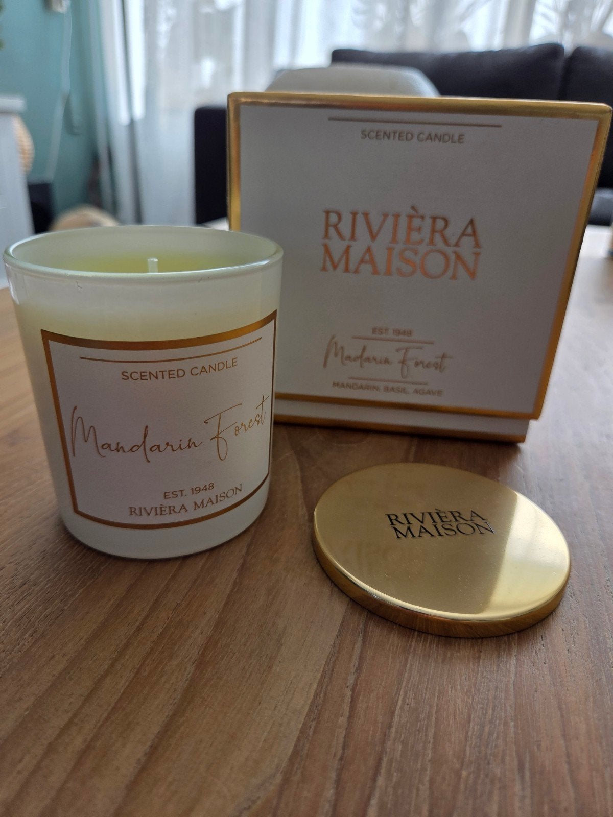 Riviera Maison Geurkaars Mandarin Forest, Nieuw, Ophalen of Verzenden, Modern, Wit